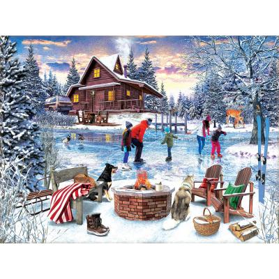 Bild av Skridskoåkning och snö, 1000 bitar