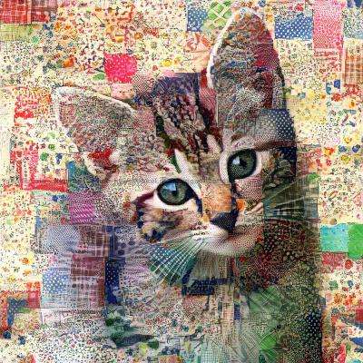 Bild av Katten omgiven av lapptäcke, 500 bitar