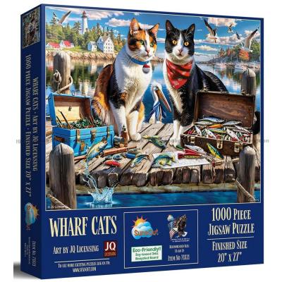 Katter vid kajen, 1000 bitar