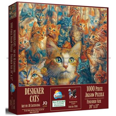 Konstnärliga katter, 1000 bitar