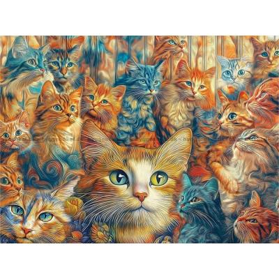 Bild av Konstnärliga katter, 1000 bitar
