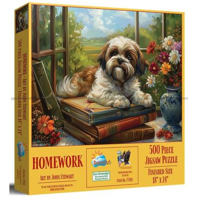 Hunden älskar böcker, 500 bitar