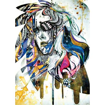 Abstrakt ansikte, 1000 bitar