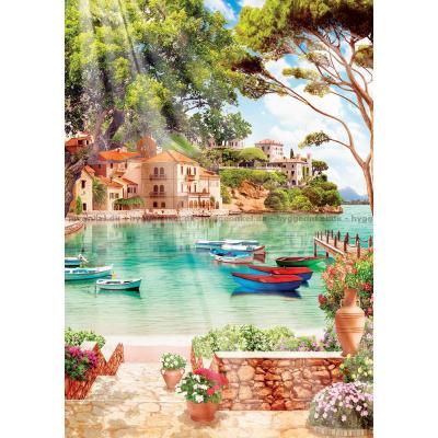 Solstrålar vid kusten, 1000 bitar