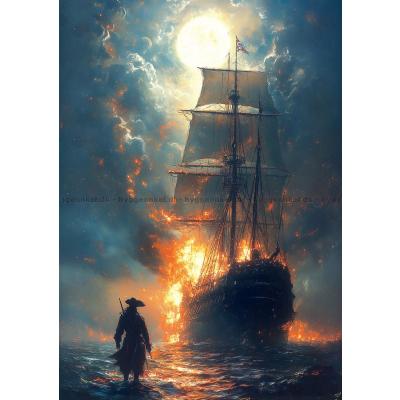 Brinnande segel, 1000 bitar