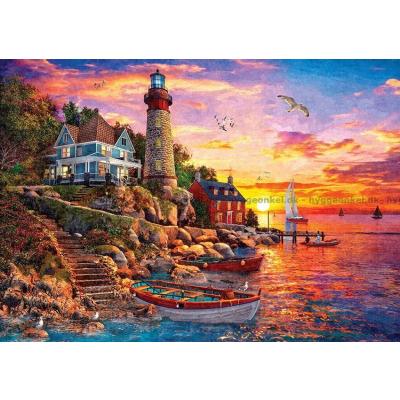 Fyrtornet i kvällsljuset, 2000 bitar