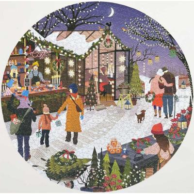 Bild av Den magiska julmarknaden - Runt pussel, 1000 bitar