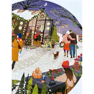 Bild av Den magiska julmarknaden - Runt pussel, 1000 bitar