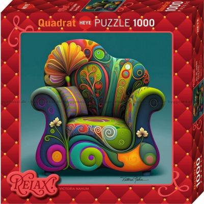 Blomstrande fåtölj, 1000 bitar
