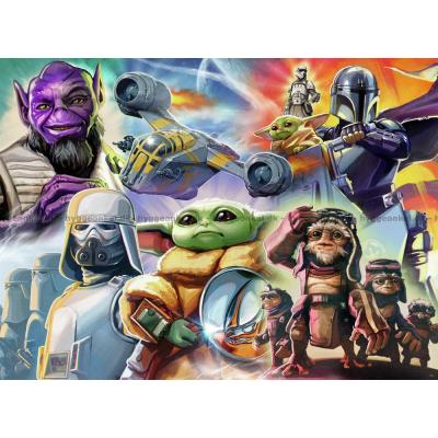 Bild av Star Wars: Mandalorian och Baby Yoda, 500 bitar