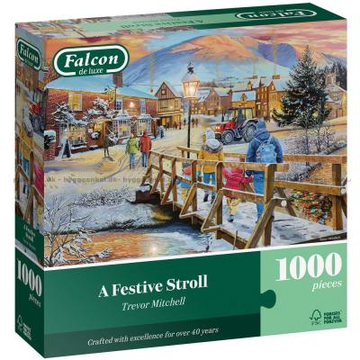 T. Mitchell: Julbelysning och snöflingor, 1000 bitar