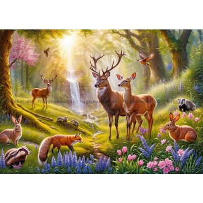 Bild av Djuren i skogen, 500 bitar