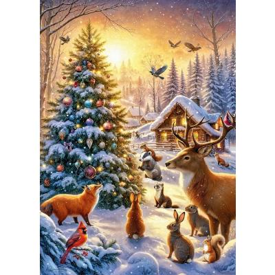 Bild av Skogens julstämning, 500 bitar