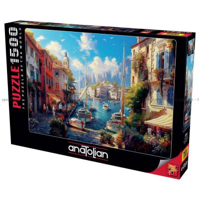 Segel och solsken vid hamnen, 1500 bitar