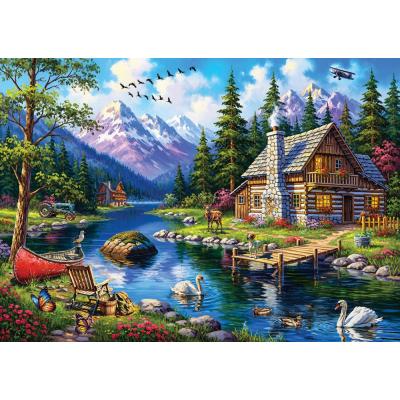 Bild av Idyll vid floden, 3000 bitar