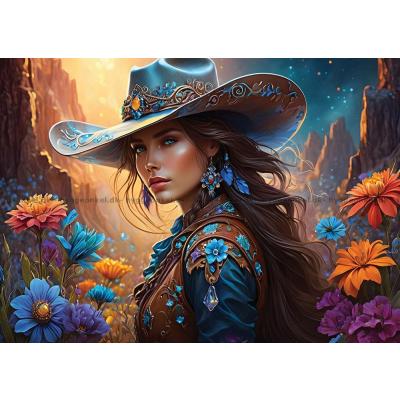 Bild av Cowgirlens värld, 2x500 bitar