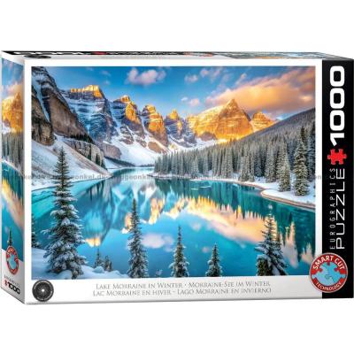 Kanada: Lake Moraine på vintern, 1000 bitar