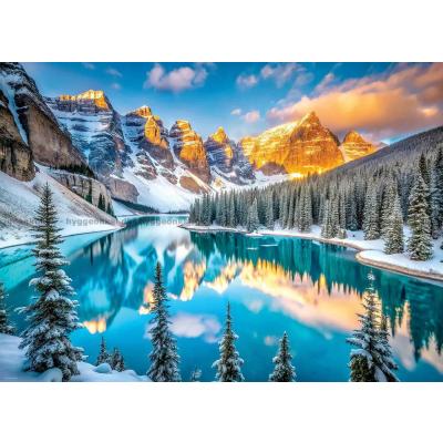 Bild av Kanada: Lake Moraine på vintern, 1000 bitar