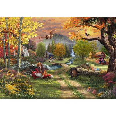Bild av Disney: Kinkade - Micke och Molle - Vänner när det gäller, 1000 bitar