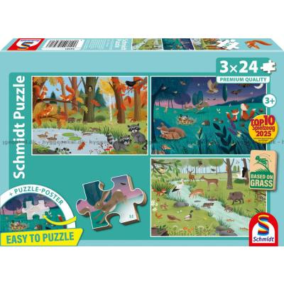 Skogens djur, 3x24 bitar