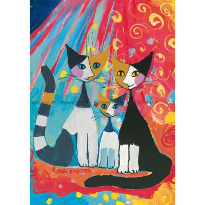 Bild av Wachtmeister: Kattglädje i färger, 1000 bitar