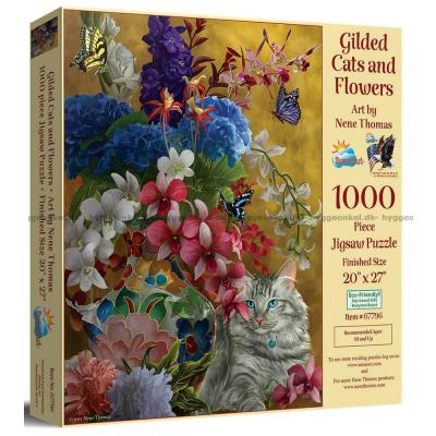 Thomas: Fjärilsdans runt katten, 1000 bitar