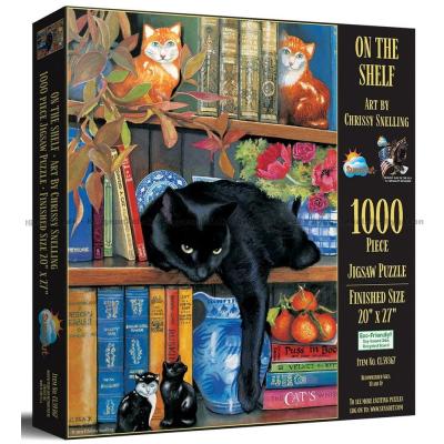 Snelling: Katt på bokhyllan, 1000 bitar