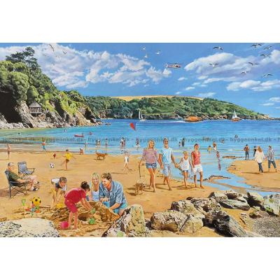 Bild av T. Mitchell: Familjeutflykt till stranden, 4x500 bitar