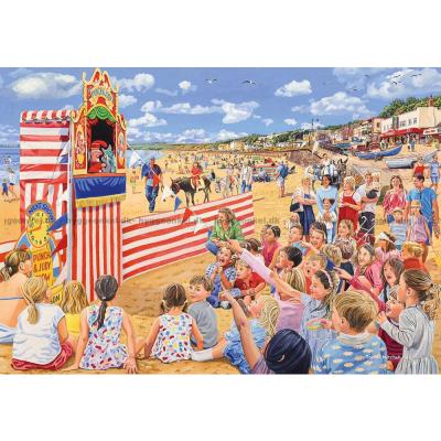 Bild av T. Mitchell: Familjeutflykt till stranden, 4x500 bitar