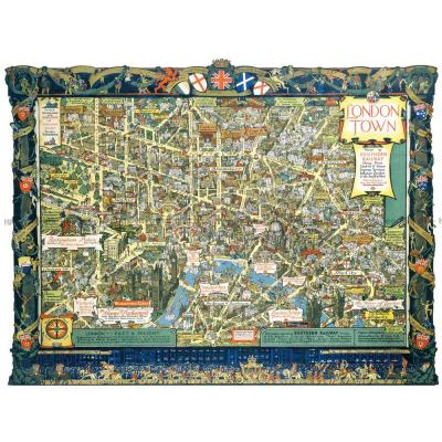 Bild av London: Stadskarta 1938, 1000 bitar