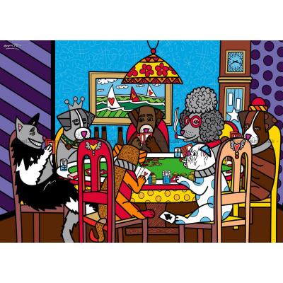 Bild av Britto: Hundarna vid pokerbordet, 500 bitar