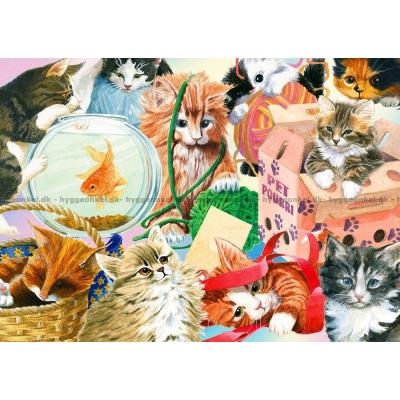 Bild av Nyfikna kattungar, 1000 bitar