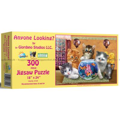 Nyfikna katter vid akvariet, 300 bitar