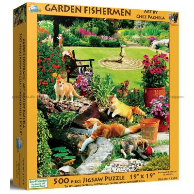 Pachela: Kattskoj vid trädgårdsdammen, 500 bitar