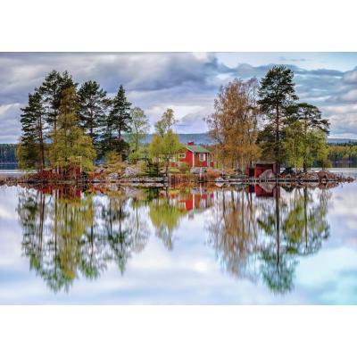 Bild av Sverige: Sjö i Norrbränningen, 1000 bitar