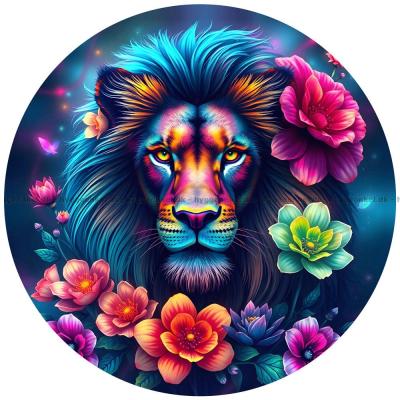 Bild av Lejonets blomsterprakt - Runt pussel, 500 bitar