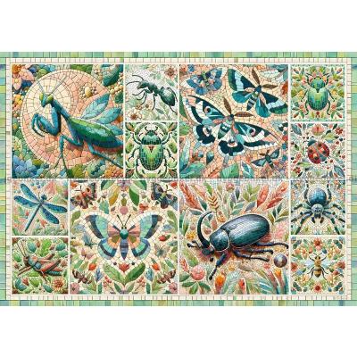 Bild av Mosaik av insekter, 1000 bitar