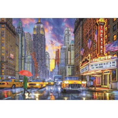 Bild av Davison: Manhattan i regnväder, 2000 bitar