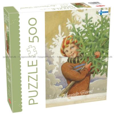 Hämtar julgranen, 500 bitar