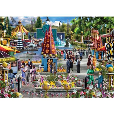 Bild av Färgsprakande folkfest, 1000 bitar