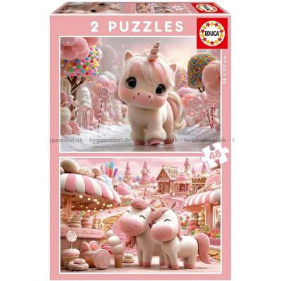 Enhörningar i den rosa godisstaden, 2x48 bitar