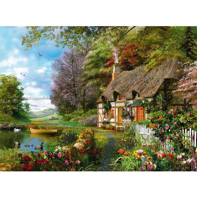 Bild av Lantlig ro och blommor, 1500 bitar