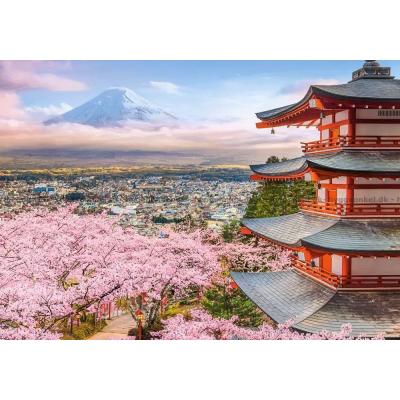 Bild av Japan: Fujis vårglöd, 500 bitar