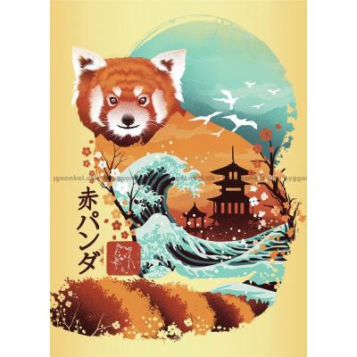 Bild av Ukiyo: Krigarkatt, röd panda och drake, 3x100 bitar