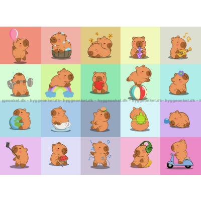 Bild av Kawaii: Kapybarans vardag, 100 bitar
