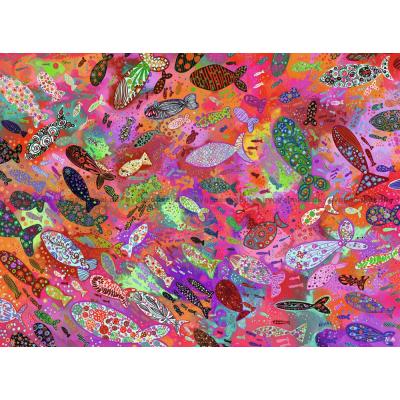 Bild av Fiskefest i rosa, 500 bitar