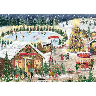 Bild av Julmarknad vid skridskobanan, 1000 bitar