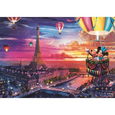 Bild av Disney: Musse och Mimmi i luftballong över Paris, 1000 bitar