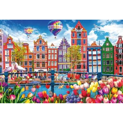 Bild av Amsterdam i färger, 1500 bitar