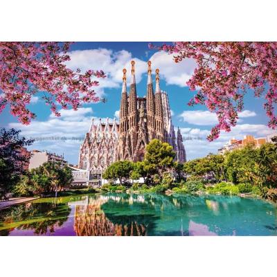 Bild av Barcelona: Sagrada Familia på våren, 1000 bitar